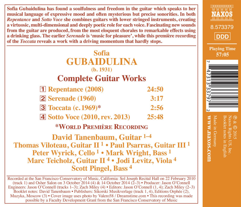 Gubaidulina: Complete Guitar Works / Tanenbaum