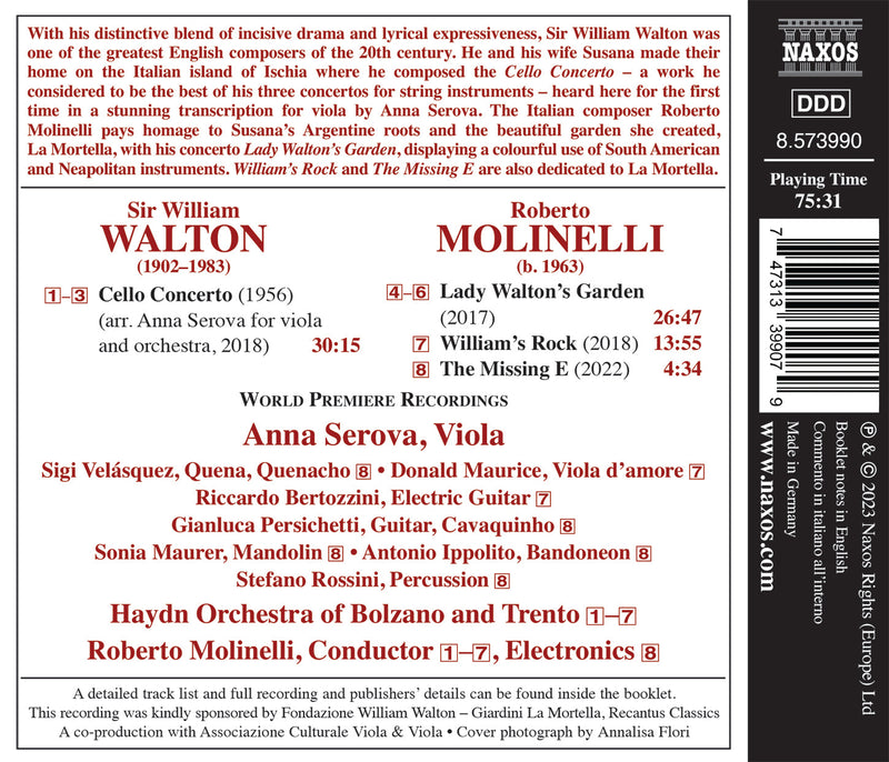Walton & Molinelli / Serova, Haydn Orchestra of Bolzano & Trento