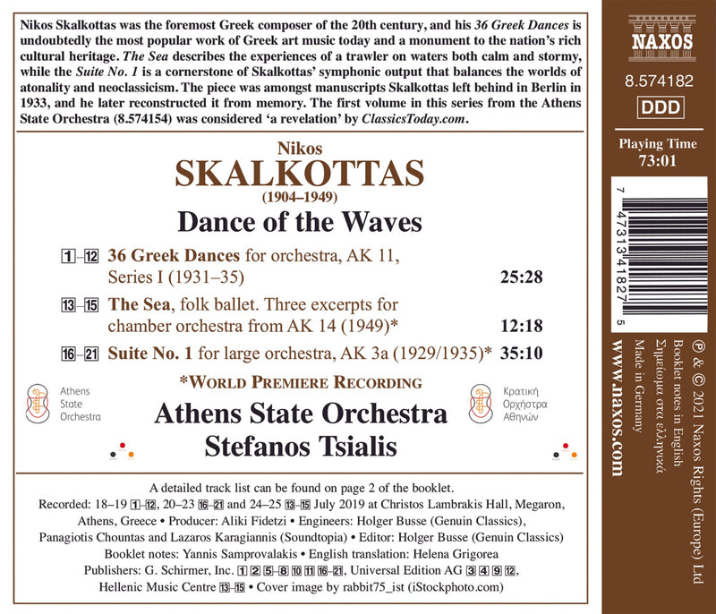 Skalkottas: Dance of the Waves / Tsialis, Athens State Orchestra