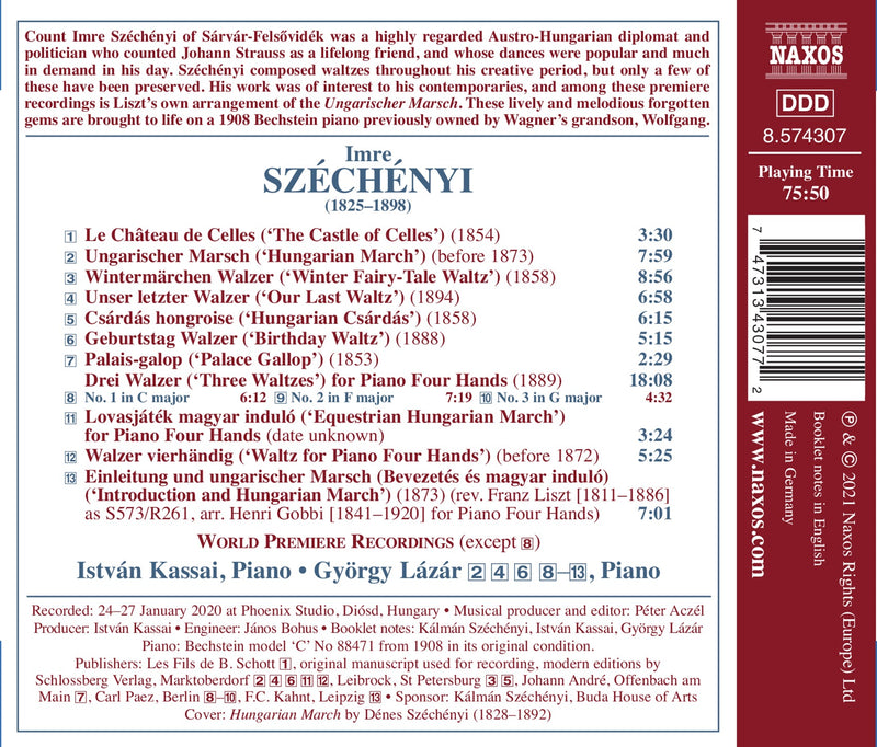 Széchényi: Waltzes and Hungarian Marches / Kassai, Lázár