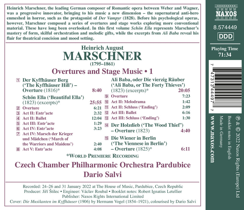 Marschner: Overtures & Stage Music, Vol. 1 / Salvi, Czech Chamber PO Pardubice
