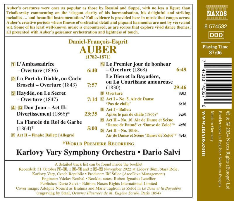 Auber: Overtures, Vol. 6 / Salvi, Karlovy Vary Symphony