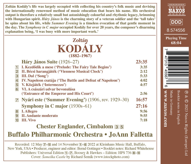 Kodály: Háry János Suite; Symphony in C / Falletta, Buffalo Philharmonic