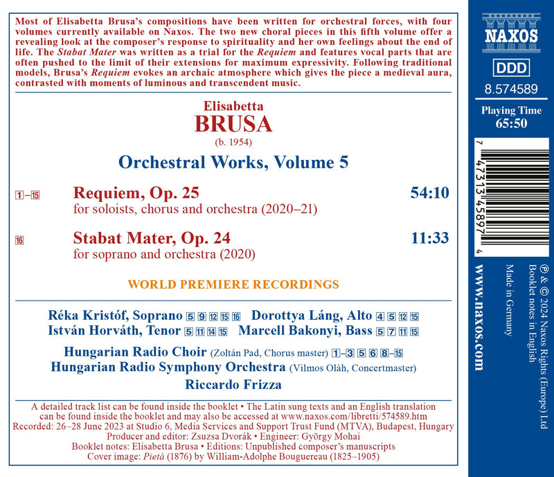 Brusa: Orchestral Works, Vol. 5 / Frizza, Hungarian Radio Symphony