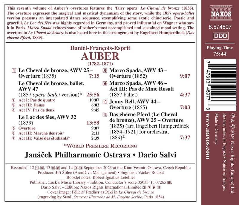 Auber: Overtures, Vol. 7 / Salvi, Janácek Philharmonic