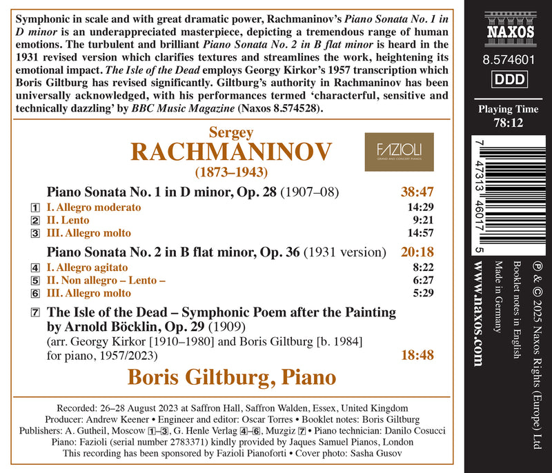 Rachmaninoff: Piano Sonatas Nos. 1 & 2; Isle of the Dead / Giltburg