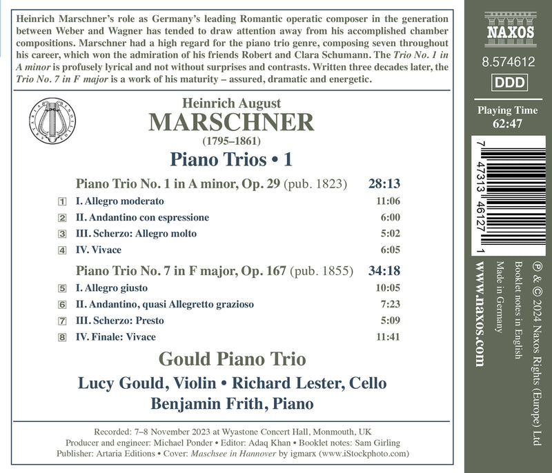 Marschner: Piano Trios, Vol. 1 / Gould Piano Trio