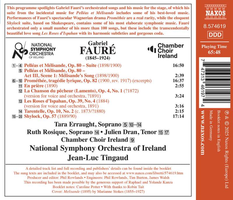 Fauré: Pelléas et Mélisande Suite, and more / Tingaud, Ireland NSO