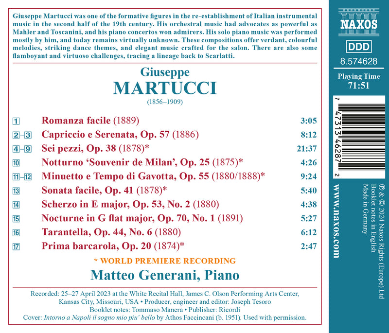 Martucci: Piano Works / Generani
