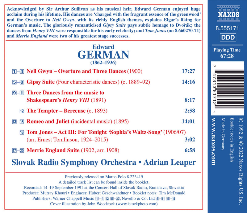 German: Merrie England Suite & More / Leaper, Slovak Radio Symphony Orchestra