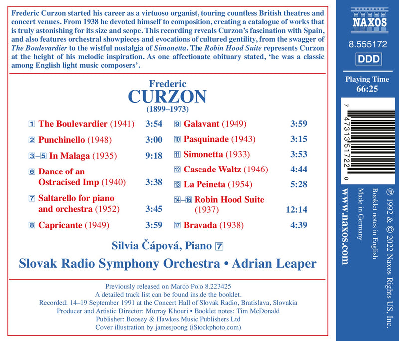 Curzon: Robin Hood Suite etc. / Cápová, Leaper, Slovak Radio Symphony Orchestra