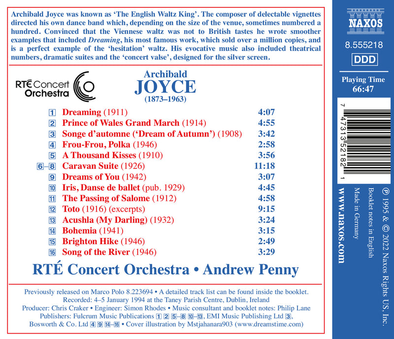 Joyce: Caravan; Toto; Dreams of You; A Thousand Kisses / Penny, RTÉ Concert Orchestra