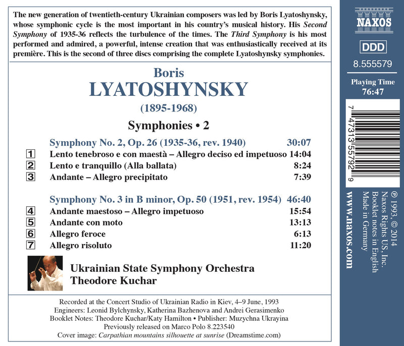 Lyatoshynsky: Symphonies Nos. 2 & 3 / Kuchar, Ukrainian State Symphony Orchestra