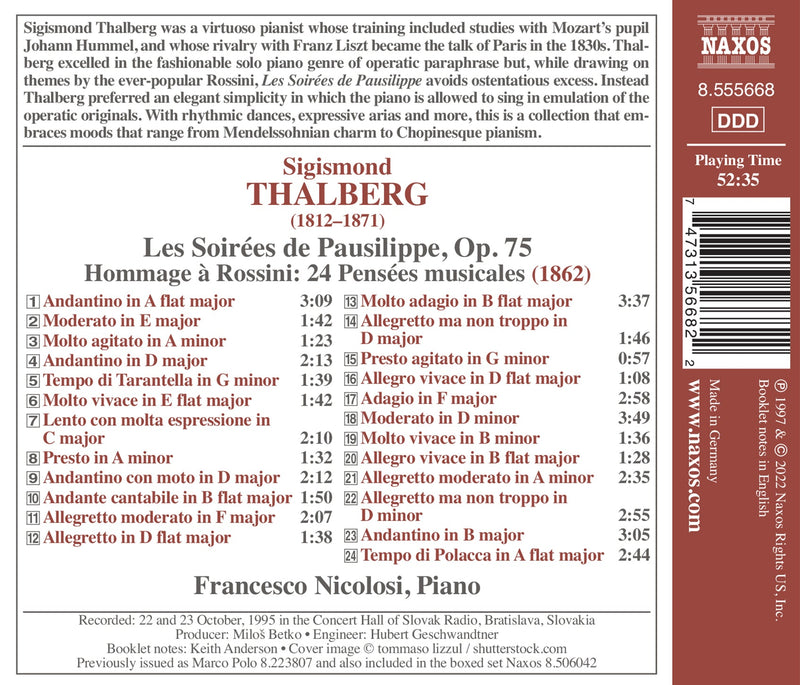 Thalberg: Les Soirees de Pausilippe, Op. 75