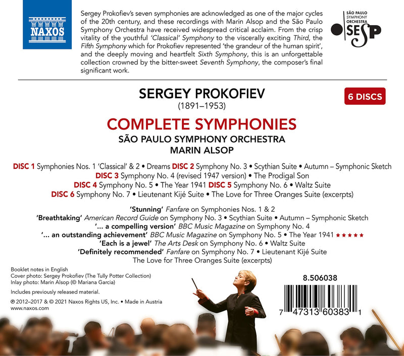 Prokofiev: Complete Symphonies / Alsop, Orquestra Sinfônica do Estado de São Paulo