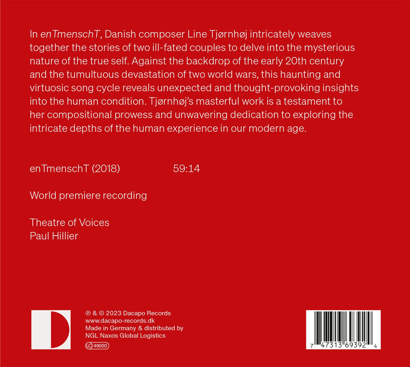 Tjørnhøj: enTmenschT / Hillier, Theatre of Voices