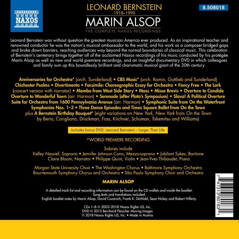 Bernstein: Marin Alsop's Complete Naxos Recordings