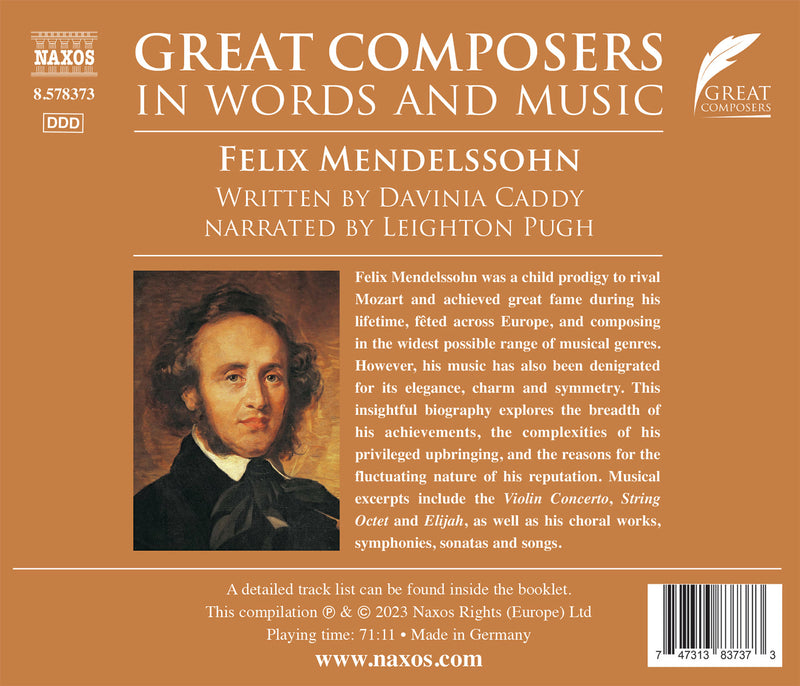 Great Composers in Words & Music: Felix Mendelssohn