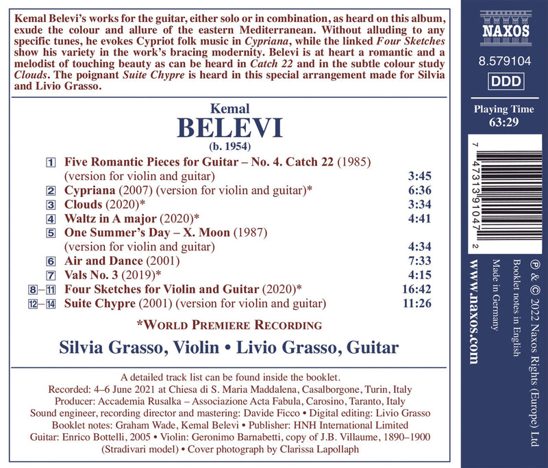 Belevi: Cypriana - Works for Violin & Guitar