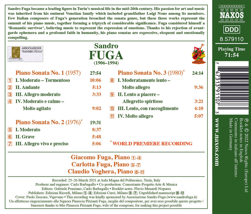 Fuga: Piano Sonatas Nos. 1-3