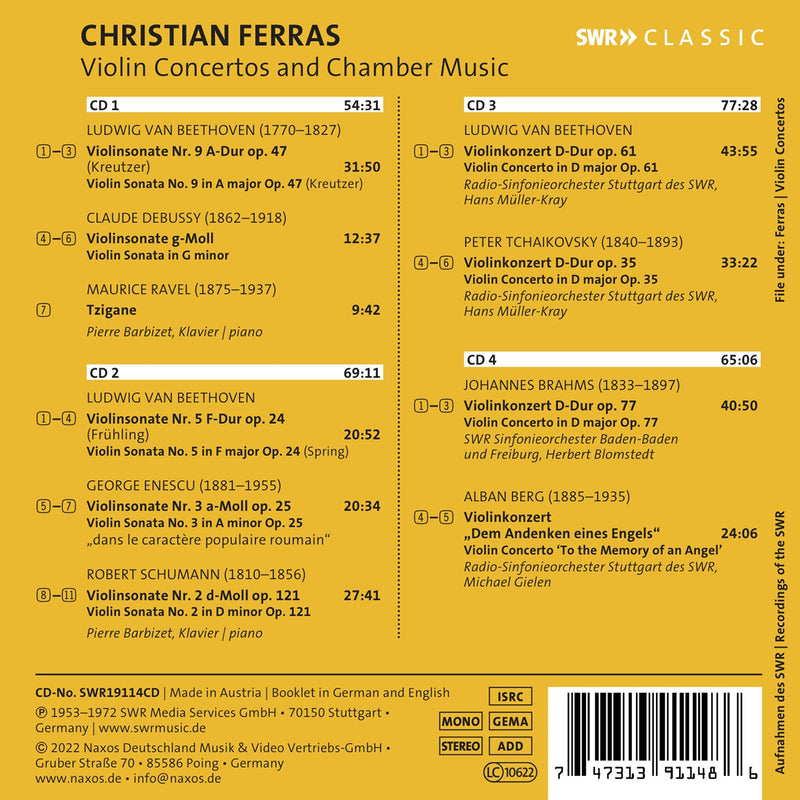 Christian Ferras: The SWR Recordings