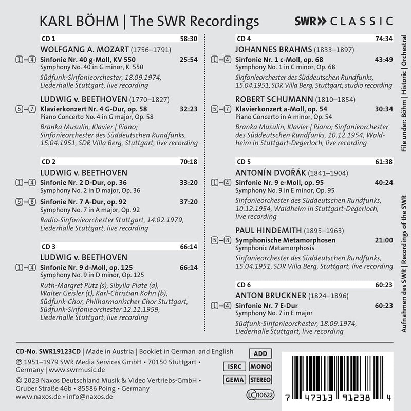 Karl Böhm - The SWR Recordings