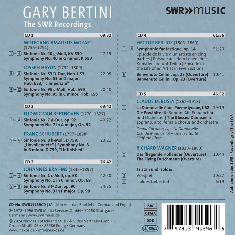 Gary Bertini - The SWR Recordings
