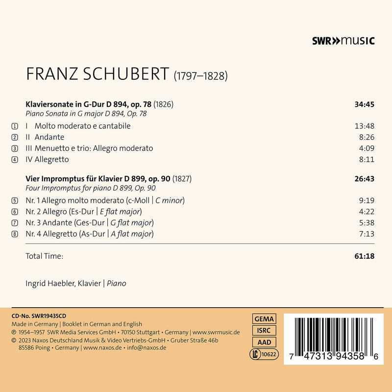 Ingrid Haebler Plays Schubert