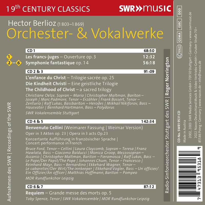 Sir Roger Norrington Conducts Berlioz / Stuttgart Radio Symphony Orchestra