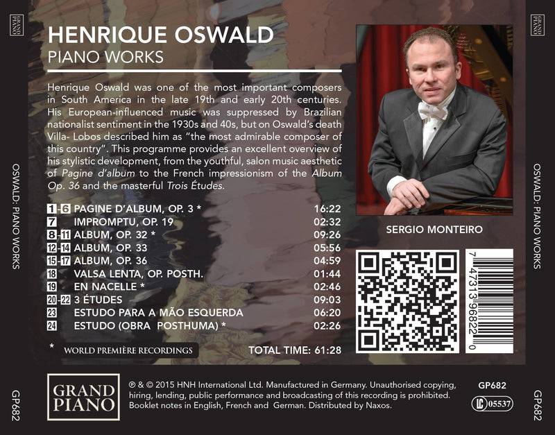Oswald: Pagine d'album, Albums & Etudes / Monteiro