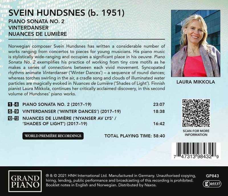 Hundsnes: Piano Sonata No. 2 - Winter Dances - Nuances de lumière / Mikkola
