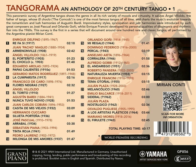 Tangorama: An Anthology of 20th Century Tango, Vol. 1 / Miriam Conti