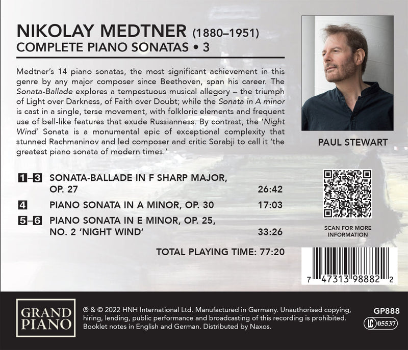 Medtner: Complete Piano Sonatas, Vol. 3 / Stewart