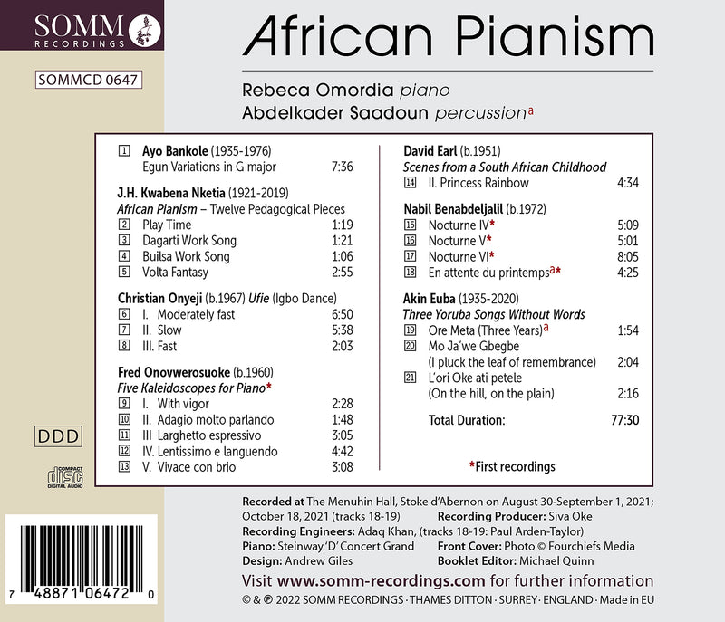 African Pianism / Rebeca Omordia