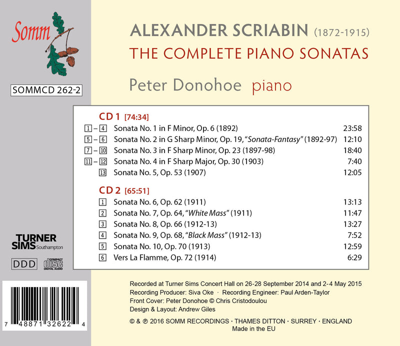 Scriabin: Complete Piano Sonatas / Donohoe