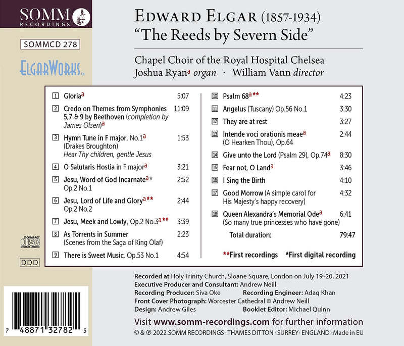 Elgar: The Reeds by Severn Side / Vann, Chapel Choir of the Royal Hospital Chelsea
