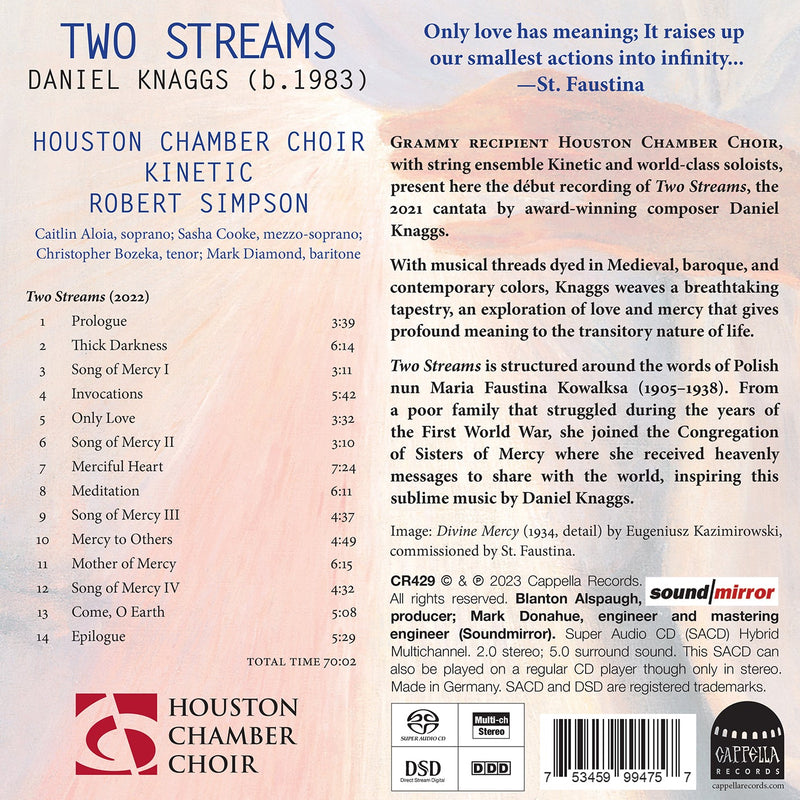 Knaggs: Two Streams / Simpson, Houston Chamber Choir, Kinetic