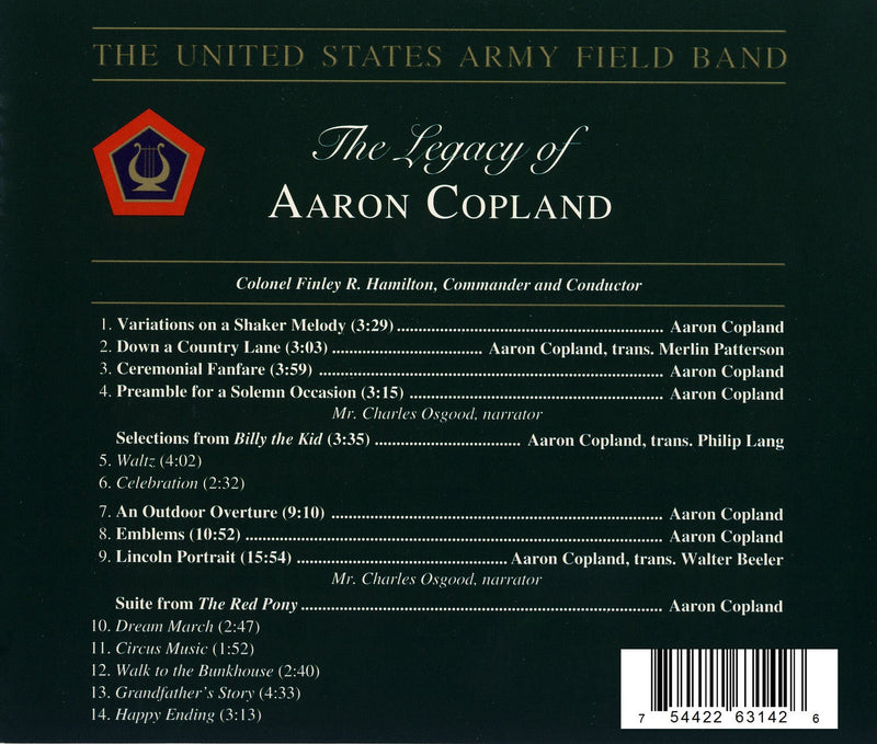 The Legacy Of Aaron Copland: Emblems / United States Army Field Band
