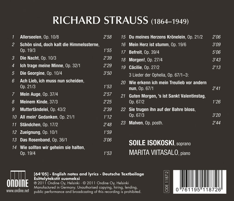 Strauss: Lieder / Soile Isokoski