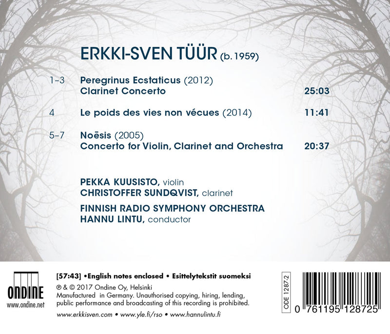 Tuur: Peregrinus Ecstaticus / Lintu, Finnish Radio Symphony