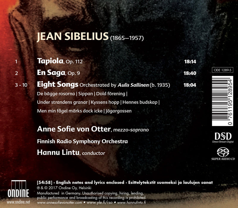 Sibelius: Tapiola, En Saga & 8 Songs / Otter, Lintu, Finnish Radio Symphony
