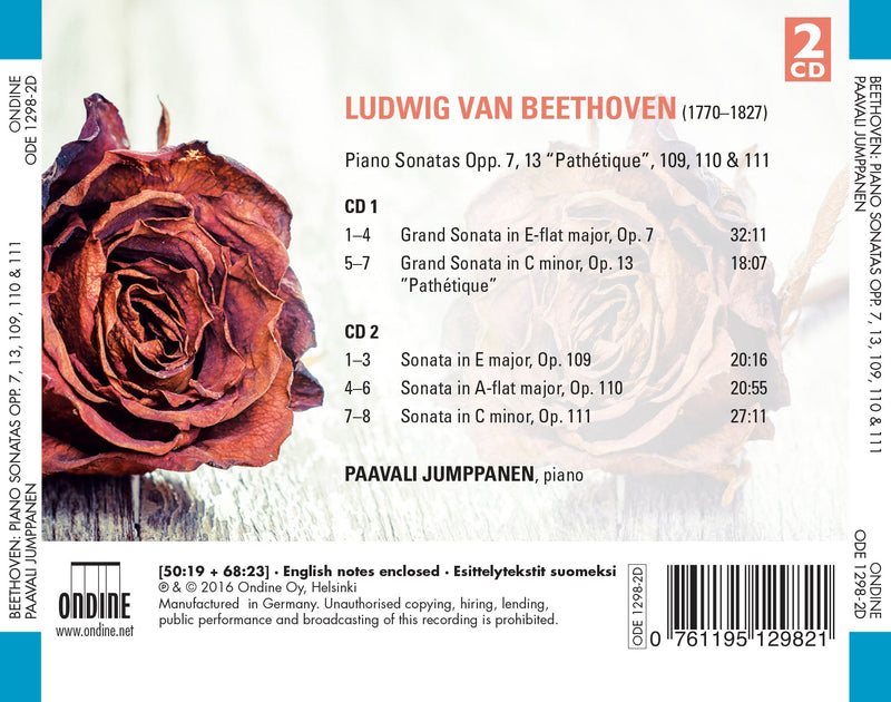 Beethoven: Piano Sonatas Nos. 4. 8, 30-32 / Jumppanen