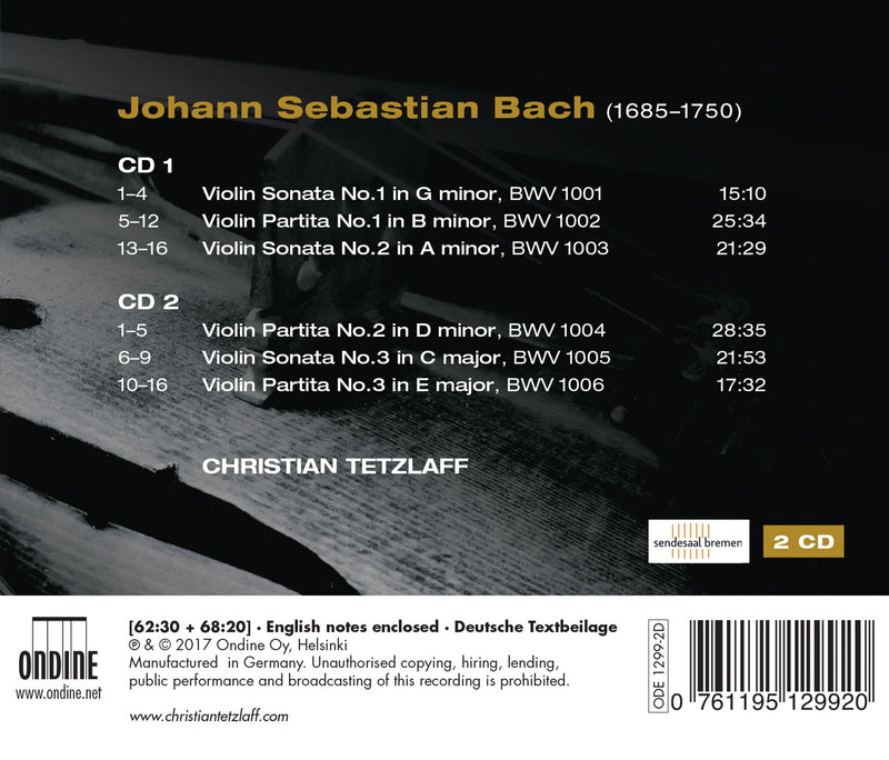 Bach: Sonatas & Partitas / Christian Tetzlaff