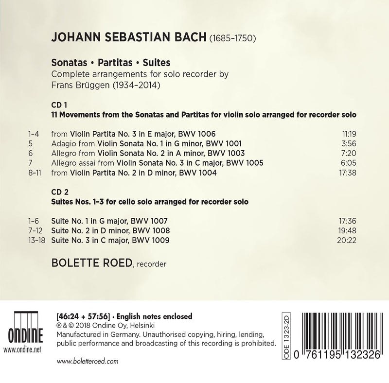Bach: Sonatas, Partitas & Suites / Roed