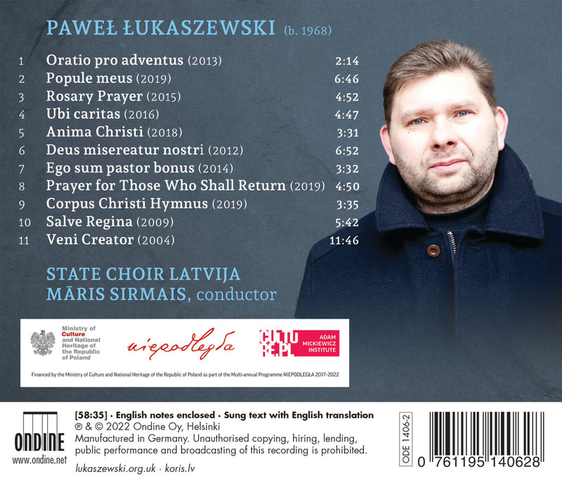 Łukaszewski: Sacred Choral Works / Sirmais, Latvia State Choir