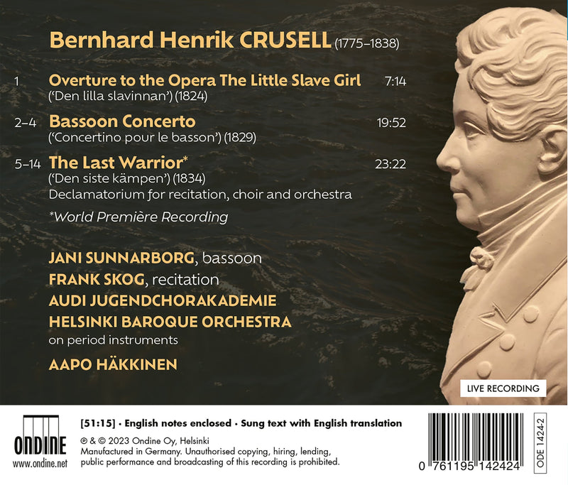 Crusell: Works for Orchestra / Sunnarborg, Häkkinen, Helsinki Baroque Orchestra