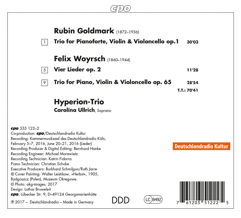 Woyrsch: Piano Trio & 4 Lieder - Goldmark: Piano Trio / Ullrich, Hyperion Trio