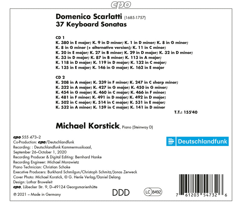 Scarlatti: 37 Keyboard Sonatas / Korstick