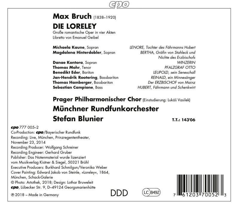 Bruch: Die Loreley / Blunier, Munich Radio Orchestra