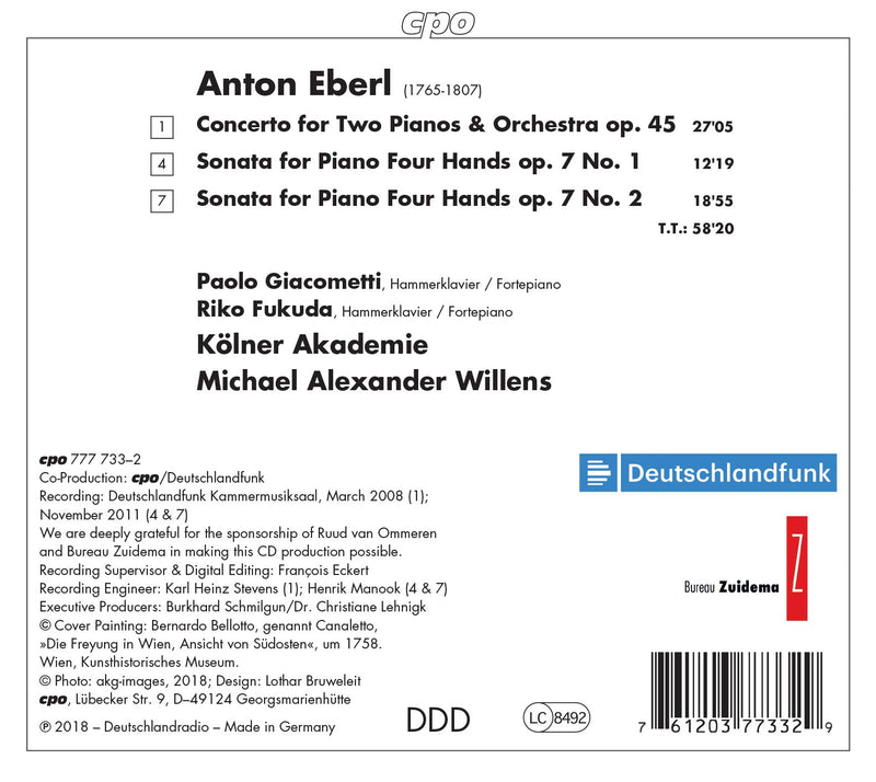 Eberl: Concerto & Sonatas for 2 Pianos / Giacommetti, Fukuda